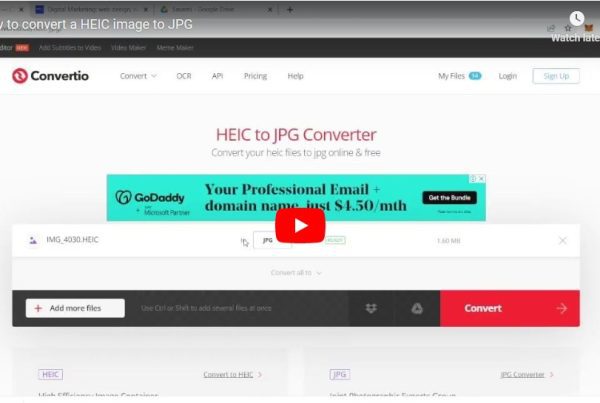 HEIC to JPG conversion